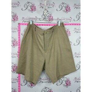 Greg Norman Collection Men's Flat Front Khaki Shorts